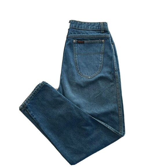 Sasson Vintage Womens Pleat Front High Rise Med Wash 5-Pocket Mom Jeans-30”x30" - Picture 3 of 12